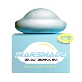MARS MADE Sea Salt Shampoo Bar 2.0 - Hydrating & Moisturizing Natural Hair Soap for Volume & Scalp Nourishment - Solid Shampoo for All Hair Types (120g, 4.23oz)