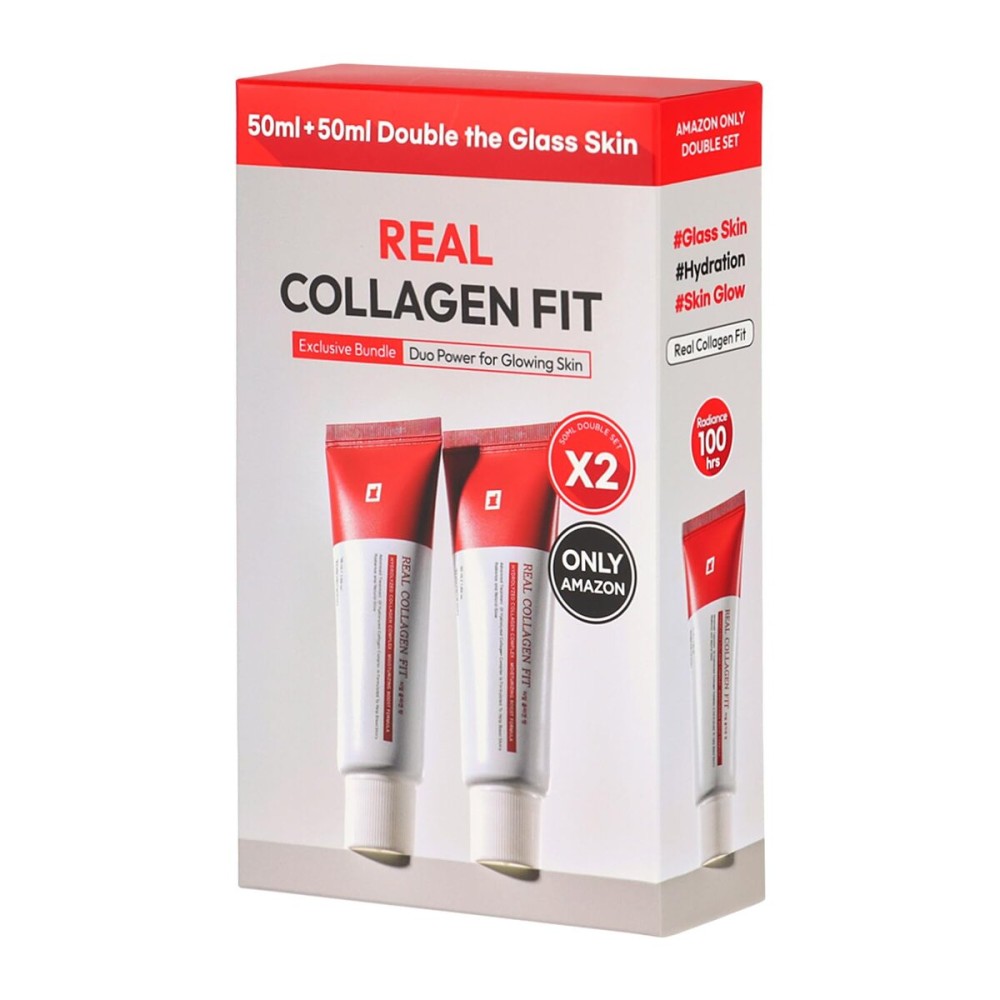 TOSOWOONG Real Collagen Fit, Hydrolyzed Collagen Wrapping Mask, Peel Off Facial Mask for elasticity, Hydrating, Glow, Glass Skin, Face Moisturizer, Self Care, Korean Skin Care, 1.69 fl. oz, Pack of 2