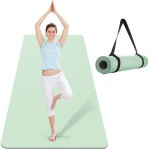 CAMBIVO Extra Wide Yoga Mat for Women and Men (72x 32x 1/3), Non-slip Large TPE Exercise Fitness Mat for Yoga, Pilates, Workout (8mm, Mint Green)