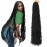 7 Packs 36 Inch Soft Locs Crochet Hair Pre Looped Curly Wavy Distressed Faux Locs for Butterfly Locs Crochet Braids for Black Women (1B, 36 Inch(pack of 7))