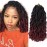 Faux Locs Crochet Hair 10 Inch 6 Packs 3 Tone Ombre Red Goddess Locs Crochet Hair for Black Women, Prelooped Gypsy locs Crochet Hair for kids Wavy Dreadlocks Crochet Hair Extensions, 1B/99j/530