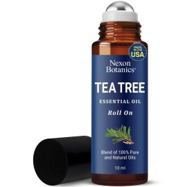 Tea Tree Oil Roll-On 10 ml - 100% Pure, Natural Essential Oil for Aromatherapy, Skin, Face & Body - Pre-Diluted Blend for Travel - Nexon Botanics