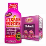 Vitamin Energy B12 11,000% Extra Strength Energy Shot Pink Berry 24 Pack, 260mg Natural Caffeine, B12 & B6, Nootropic Focus, Vitality, Zero Sugar, Gluten-Free, Vegan, Kosher, 1.93 fl oz