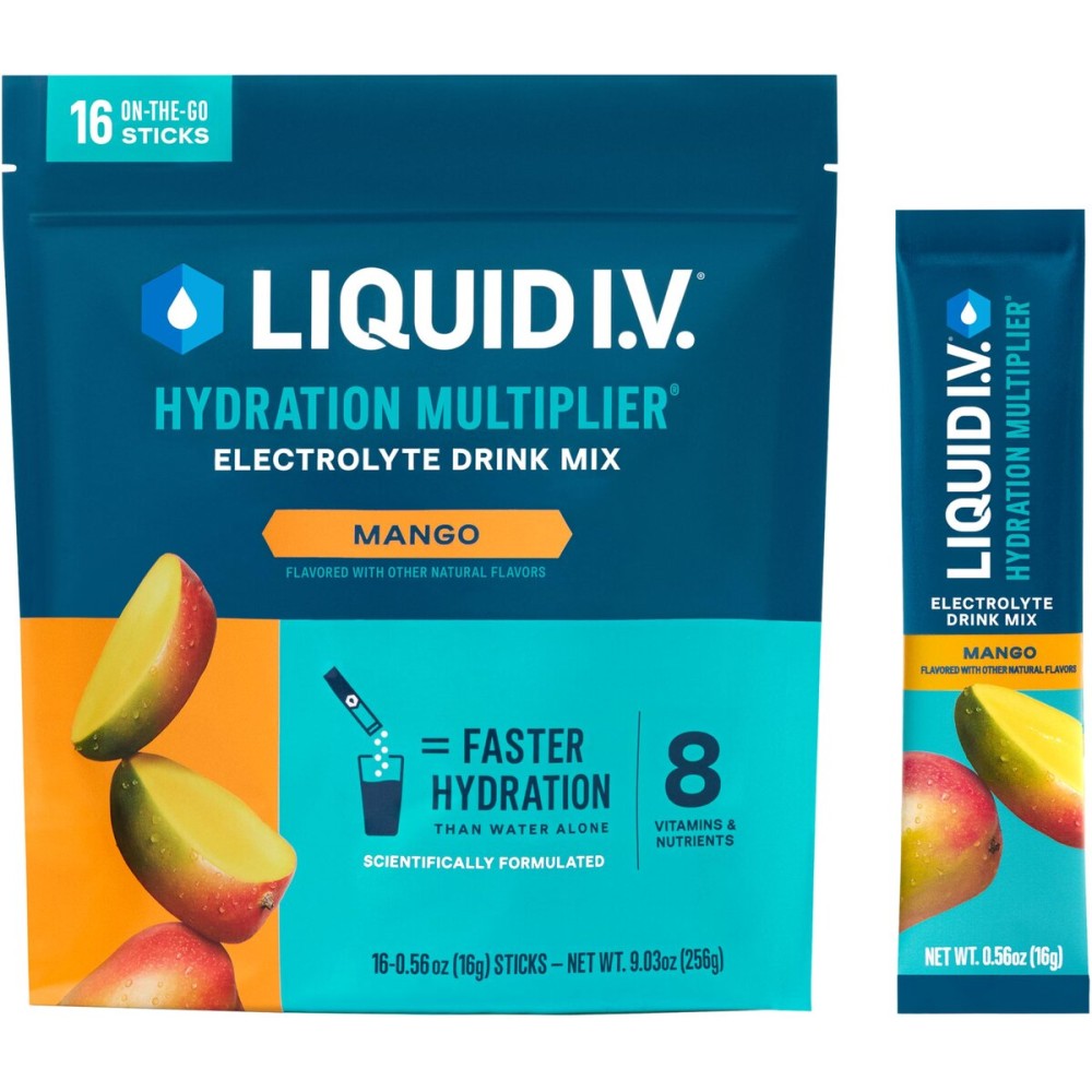 Liquid I.V. Hydration Multiplier - Mango | Electrolyte Powder Drink Mix | 1 Pack (16 Servings)