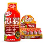 Vitamin Energy Focus+ Extra Strength Energy Shot Fruit Punch 12 Pack, 260mg Natural Caffeine, B-Vitamins, CoQ10, Amino Acids, Focus, Productivity & Clarity, Zero Sugar, Gluten-Free, 1.93 fl oz
