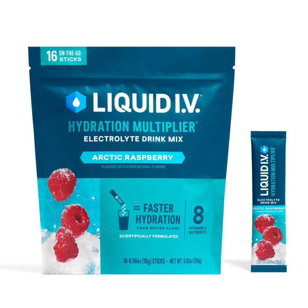 Liquid I.V. Hydration Multiplier - Arctic Raspberry | Electrolyte Powder Drink Mix | 1 Pack (16 Servings)