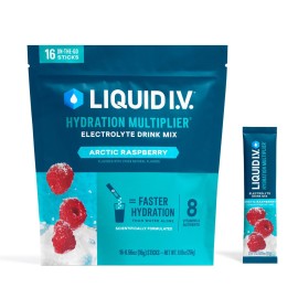 Liquid I.V. Hydration Multiplier - Arctic Raspberry | Electrolyte Powder Drink Mix | 1 Pack (16 Servings)