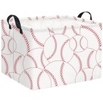 HIYAGON Rectangular Baseball Basket Kids Baby Nursery Storage Basket for Boys Baseball Room Decor Cute Toy Storage Organizer Bins Bedroom(Baseballs)