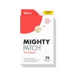Mighty Patch Original Patch from Hero Cosmetics - 1 Hydrocolloid Acne Pimple Patches for Face, Shrinking Zits & Whiteheads in 1 Use, Nighttime Spot Pimple Stickers for Face, 75 Count