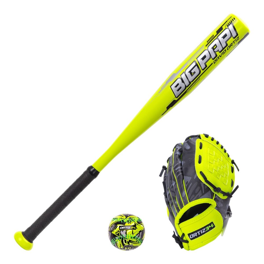 Ortiz34 Youth T-Ball Set, 25 Signature Aluminum T-Ball Bat with -10 Drop, Foam Core T-Ball, 9 Lightweight Youth Glove, Vibrant Graffiti Print