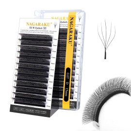 NAGARAKU 5D W Shape Eyelash Extension VERSION 2.0 lash Supplies Natural Soft Volume 0.07mm D curl 15mm Premade Fans PBT Matte Black Cluster W Lash Easy Fanning False Lashes yy Lashes