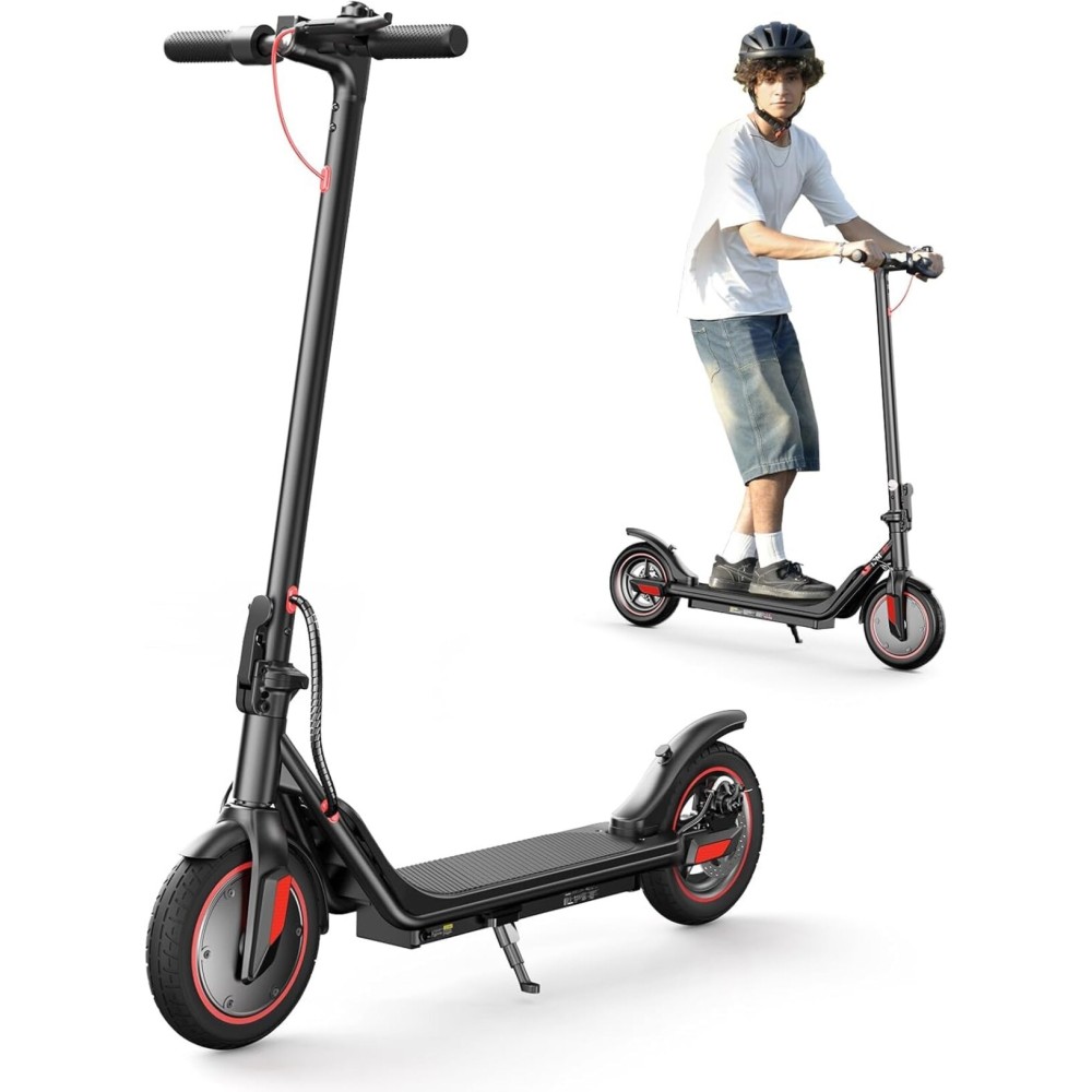 iScooter Electric Scooter for Adults with Powerful 500W Motor & 42V 7.5Ah Battery, 22 Mph Top Speed, 18Miles Max Range, Portable Folding Commuting E-Scooter for Adults with Dual Braking System & App