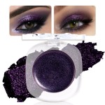 FeiCuiYun Dark Purple Cream Glitter Shimmer Metallic Eyeshadow Palette Makeup Halloween Birthday Party Wear, Natural Single Mini Instant Holographic Eyeshadow For Women, Sombras Crema Para Ojos