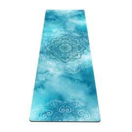 nuveti Yoga Mat Print Extra Thick TPE Non Slip Fitness Exercise Mat with Carrying Bag, 72x24 Extra Thick 6MM Exercise & Workout Mat for Yoga, Pilates Fitness and Floor Exercises