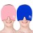 2Pcs Migraine Relief Cap, Soothing Headache Ice Face Mask Products, Hot and Cold Therapy, Migraine Headache Relief Cap for Migraine, Sinus, Puffy Eyes, Tension, Stress and Hangover (Pink+Blue)