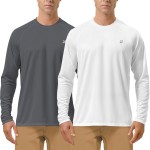 Roadbox Mens UPF 50+ Long Sleeve SPF Diving Rash Guard UV Sun Protection Shirts for Outdoor Fishing Hiking Swimming Running