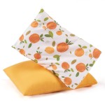 TILLYOU Toddler Pillowcases 13 x 18 Travel Pillow Case 2 Pack, Kids Pillowcases Machine Washable with Envelope Closure, Orange Flavour & Orange
