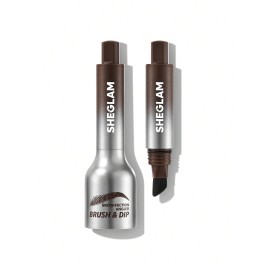 SHEGLAM Brow-Fection Angled Brush & Dip Upgraded Microblading Eyebrow Pen Long Lasting Waterproof Easy To Color-Chocolate