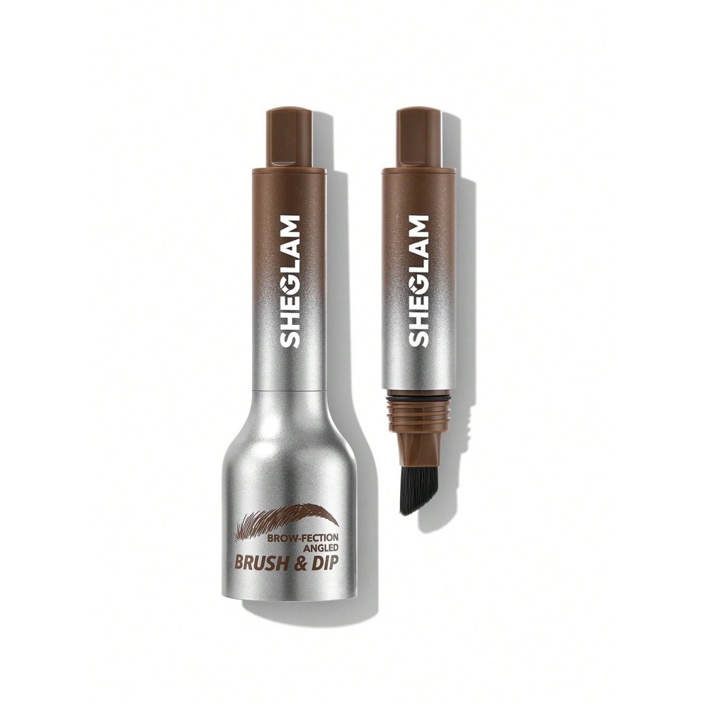 SHEGLAM Brow-Fection Angled Brush & Dip Upgraded Microblading Eyebrow Pen Long Lasting Waterproof Easy To Color-Taupe