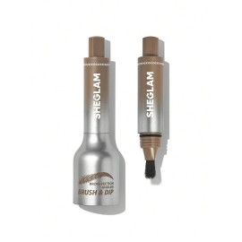 SHEGLAM Brow-Fection Angled Brush & Dip Upgraded Microblading Eyebrow Pen Long Lasting Waterproof Easy To Color-Ash