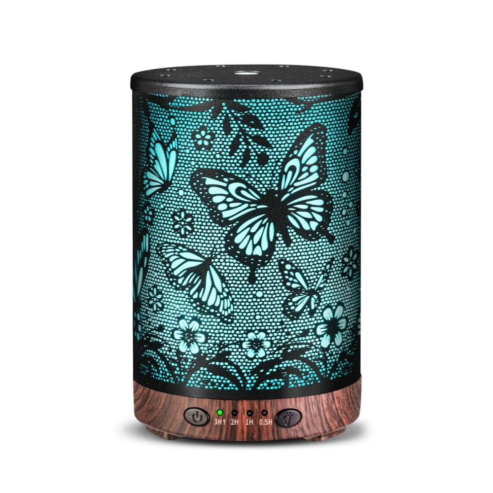 JOYOLO Essential Oil Diffuser Metal Aromatherapy Diffuser, Cool Mist Diffuser with 7 Color Lights for Home Office Spa (Big Butterfly)