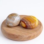 Polished Crazy Lace Agate Crystal Stones - 2 Pcs of 1.2 Worry Stone for Anxiety, Pocket Palm Stone Super Large Handpicked Natural Tumbled Gemstones for Meditation, Reiki, Chakra Healing, Home Decor