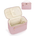 Wandering Nature Large Makeup Bag, Travel Make Up Organizer Cosmetic Brush Bags Case for Women in in Fabric,Pink,Patent Pending