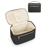 Wandering Nature Large Makeup Bag, Travel Make Up Organizer Cosmetic Brush Bags Case for Women in Fabric,Black,Patent Pending