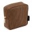 MAGEFY Small Makeup Bag for Purse Mini Cosmetics Bag Corduroy Cute Cosmetic Pouch for Women with Slip-in Pockets (Brown)