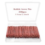Reddish Brown Bobby Pins 330 Ct, YINGFENG 2.2Inch High Gloss Bobby Hair Pins for Styling, Comfortable, Lock In Style, Pain Free Hair Accessories for Women & Men, All Hair Types