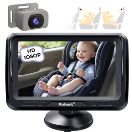 Rohent Baby Car Camera for Rear Facing Infant - 1080P HD, Easy Installation, 360 Adjustable, Night Vision, 150 Wide-Angle Lens, Perfect Match for Car Interiors, Ideal for Parents, Grandparents