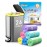 Small Trash Bags 2.6 Gallon 120 Count Strong Trash Bags Colorful Small Garbage Bags, Trash Can Liners for Bathroom Home Office Kitchen Bedroom, fit 5-10 Liter, 1,1.2,1.6,2,2.6,3 Gal,Multicolor