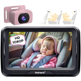 Rohent Car Baby Monitor for Baby Girls - 1080P HD, 360 Adjustable, Night Vision, 150 Wide-Angle Lens, Easy Installation, Perfect for Girls Aged 0-5, Ideal for Parents, Grandparents & Families