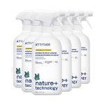 ATTITUDE Window & Mirror Cleaner, EWG Verified, Plant- & Mineral-Based, Vegan & Streak-Free Glass Spray, Citrus Zest Scent, 27.1 Fl Oz (Pack of 6)