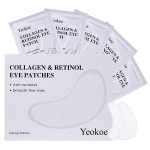 Yeokoe Under Eye Patches for Dark Circles,Puffy Eyes,20 Pairs Face Masks SkinCare With Collagen and Retinol for Anti wrinkles Smooth Fine Lines