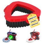1 Pack Scrub Brush Replacement Head for O Cedar 2-Tanks RinsClean System, Spin Mop Replace Head Base, Shower Floor Scrubber, Hard Bristle Cleaning Brush for Bathroom Kitchen Wall Tile