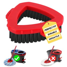 1 Pack Scrub Brush Replacement Head for O Cedar 2-Tanks RinsClean System, Spin Mop Replace Head Base, Shower Floor Scrubber, Hard Bristle Cleaning Brush for Bathroom Kitchen Wall Tile