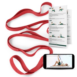 Trideer Stretching Strap Yoga Strap for Physical Therapy, 10 Loops Yoga Straps for Stretching, Non-Elastic Stretch Strap for Pilates, Exercise, Stretch Band for Women & Men