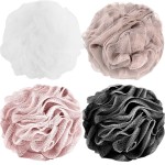 Fu Store Loofah Sponge Shower Loofahs 70g Bath Sponges Mesh Balls 4 Colors Body Scrubber Exfoliator Wash Back Scrubber Bathroom Men Women Scrubbers Cleaning Bathing Accessories