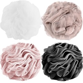 Fu Store Loofah Sponge Shower Loofahs 70g Bath Sponges Mesh Balls 4 Colors Body Scrubber Exfoliator Wash Back Scrubber Bathroom Men Women Scrubbers Cleaning Bathing Accessories