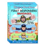 First Responders! Fun Adhesive Bandages from Hug-a-BooBoo. Hero Bandages That Hug! Kids Favorite 1st Responder Heros - Fireman, Policeman, Nurse and EMT Wearable Hugging Fun Stickers! 24 Ct