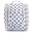 Narwey Small Checkered Hanging Travel Toiletry Bag for Women, Travel Bag for Toiletries, Makeup Bag Organizer Cosmetic Bags Make Up Bags for Women (Grayish Blue Checkerboard)