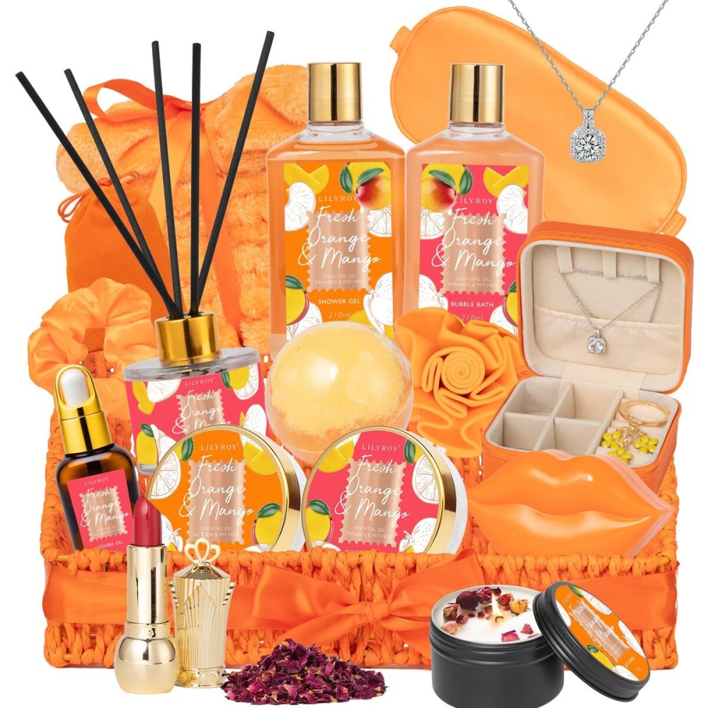 Christmas Gifts for Women Gift- 23-Piece Bath & Body Gift Basket Set for Women, Bath Gift Set, Spa Gift Baskets | Mothers Day Gifts for Mom, Valentine\'s, Birthday Gifts, All Occasion Present for Her