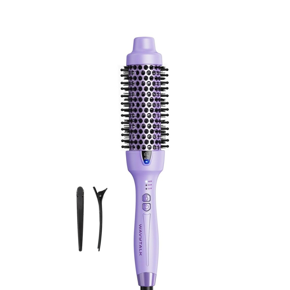 Wavytalk Thermal Brush, 1.5 Inch Blowout Express Ionic Thermal Round Brush Creates Blowout Look in 10 Minutes Makes Hair Shinier & Smoother, Dual Voltage (Lavender Purple)