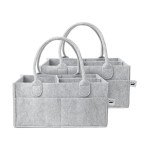 Mr. Pen- Baby Diaper Caddy Organizer, 2 Pack, Gray, Baby Caddy Organizer with Handle, Compact Size, Collapsible & Portable