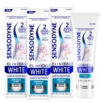 Sensodyne Clinical White Toothpaste Clinically Proven Whitening for Sensitive Teeth, Intensive Clean, 3.4 oz (3 Pack)