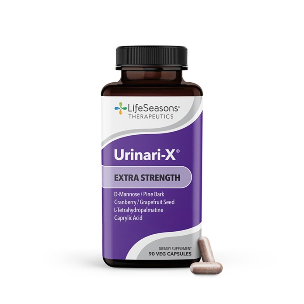 Urinari-X Extra Strength with Enhanced Comfort - Urinary Tract Support - Fast UTI Relief - Vitamin Supplement for Bladder Function - D-Mannose, Cranberry, Pinebark, Uva Ursi & Grapefruit - 90 Capsules