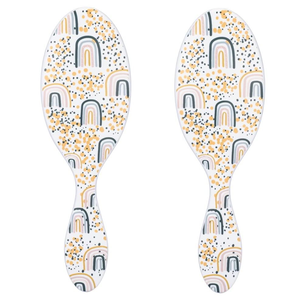 Wet Brush Kids Detangler Hair Brushes - Rainbows - Midi Detangling Brush With Ultra-Soft IntelliFlex Bristles Glide Through Tangles With Ease - Pain-Free Comb For All Hair Types (Pack of 2)