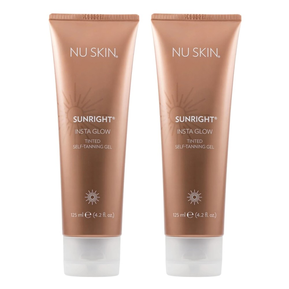 Nu Skin Sunright Insta Glow Self Tanner Gel | Natural Summer Tan for Face & Body | Beauty & Skin Care | Vitamin E & Avocado Oil | Natural Body Bronzer with DHA & Amino Acids | 4.2 oz | 2 Pack