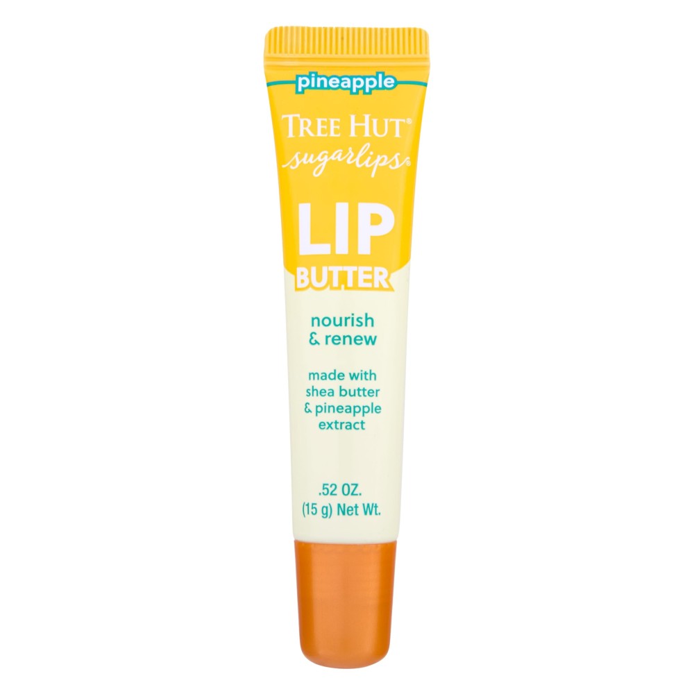 Tree Hut Pineapple Sugarlips Lip Butter, Moisturizing & Nourishing Lip Care for Smooth, Hydrated Lips, Holiday Gift & Stocking Stuffer, 0.52 fl oz